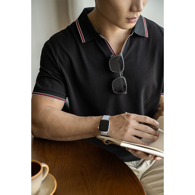 Natural Men's Short Sleeve Polo T-Shirt