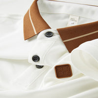 Wisetie Contrast Collar Button Polo - looper Shirt