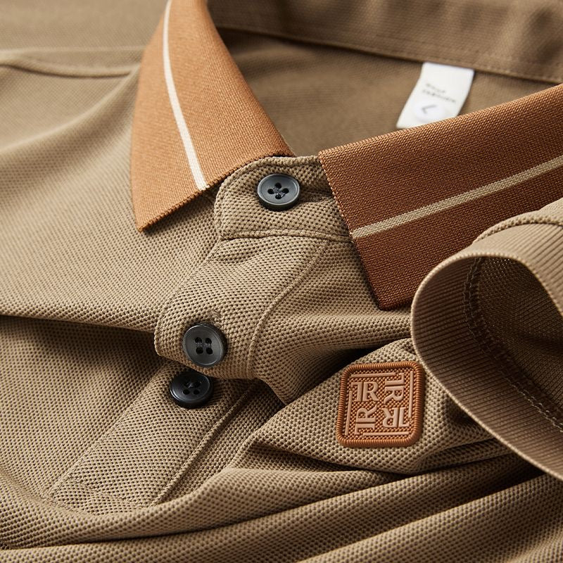 Wisetie Contrast Collar Button Polo - looper Shirt