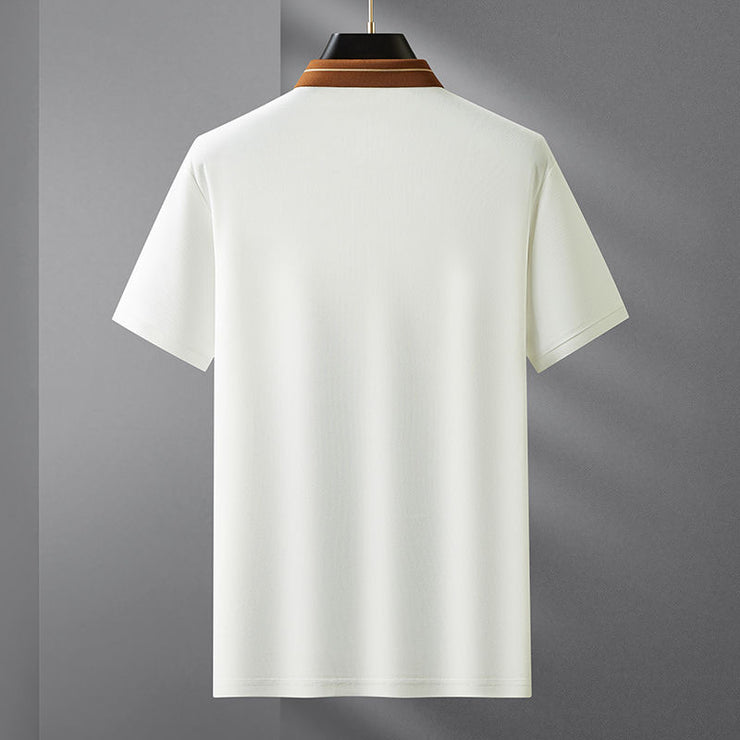 Wisetie Contrast Collar Button Polo - looper Shirt