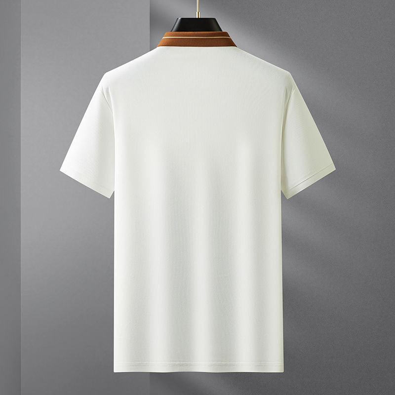 Wisetie Contrast Collar Button Polo - looper Shirt