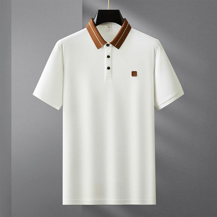 Wisetie Contrast Collar Button Polo - looper Shirt