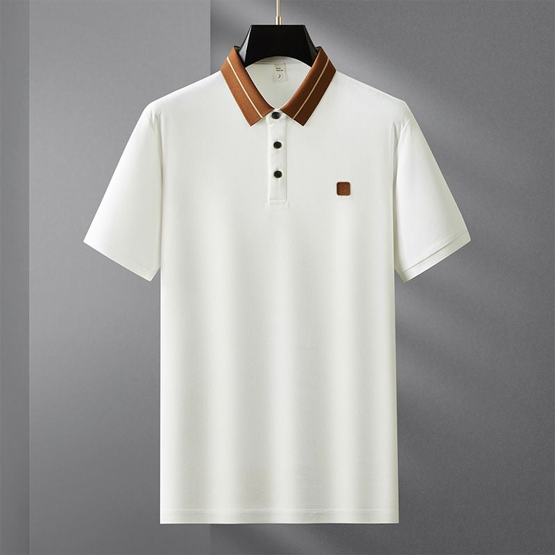 Wisetie Contrast Collar Button Polo - looper Shirt