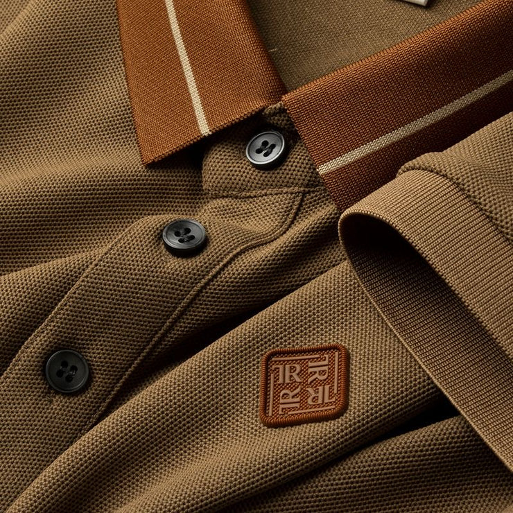 Wisetie Contrast Collar Button Polo - looper Shirt