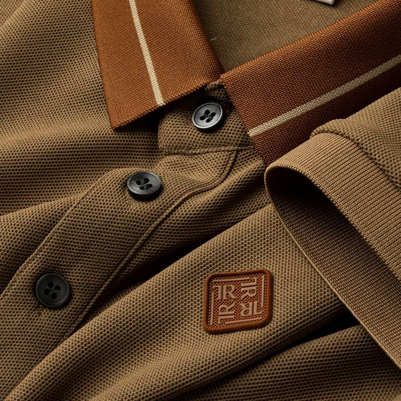 Wisetie Contrast Collar Button Polo - looper Shirt