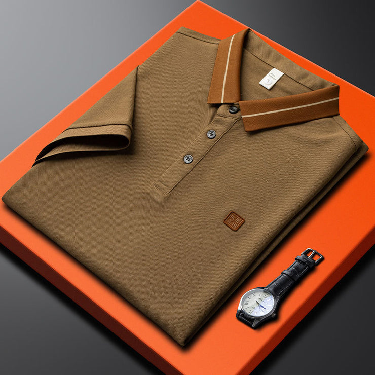 Wisetie Contrast Collar Button Polo - looper Shirt