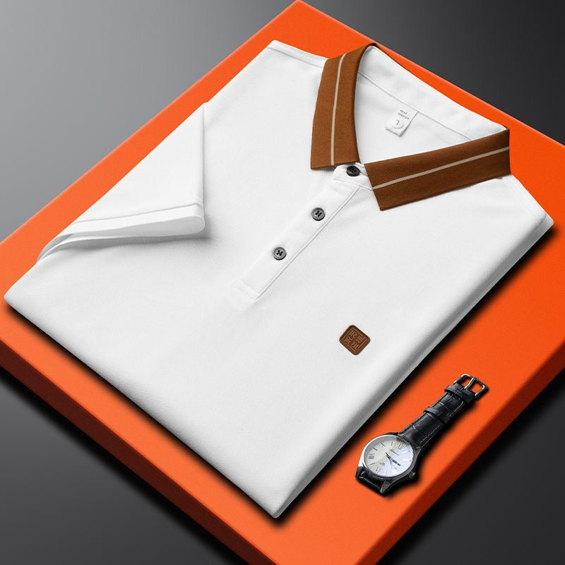 Wisetie Contrast Collar Button Polo - looper Shirt