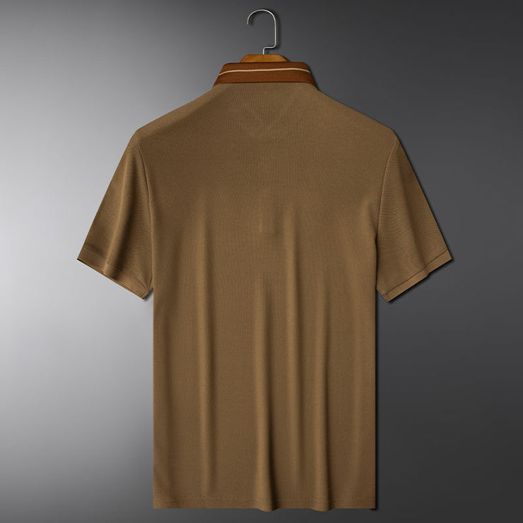 Wisetie Contrast Collar Button Polo - looper Shirt